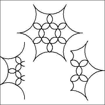 (image for) Arcs All Over Hexagon Block-L00083* - Click Image to Close